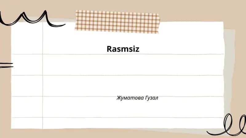 Rasmsiz matn dizayni va formatlash