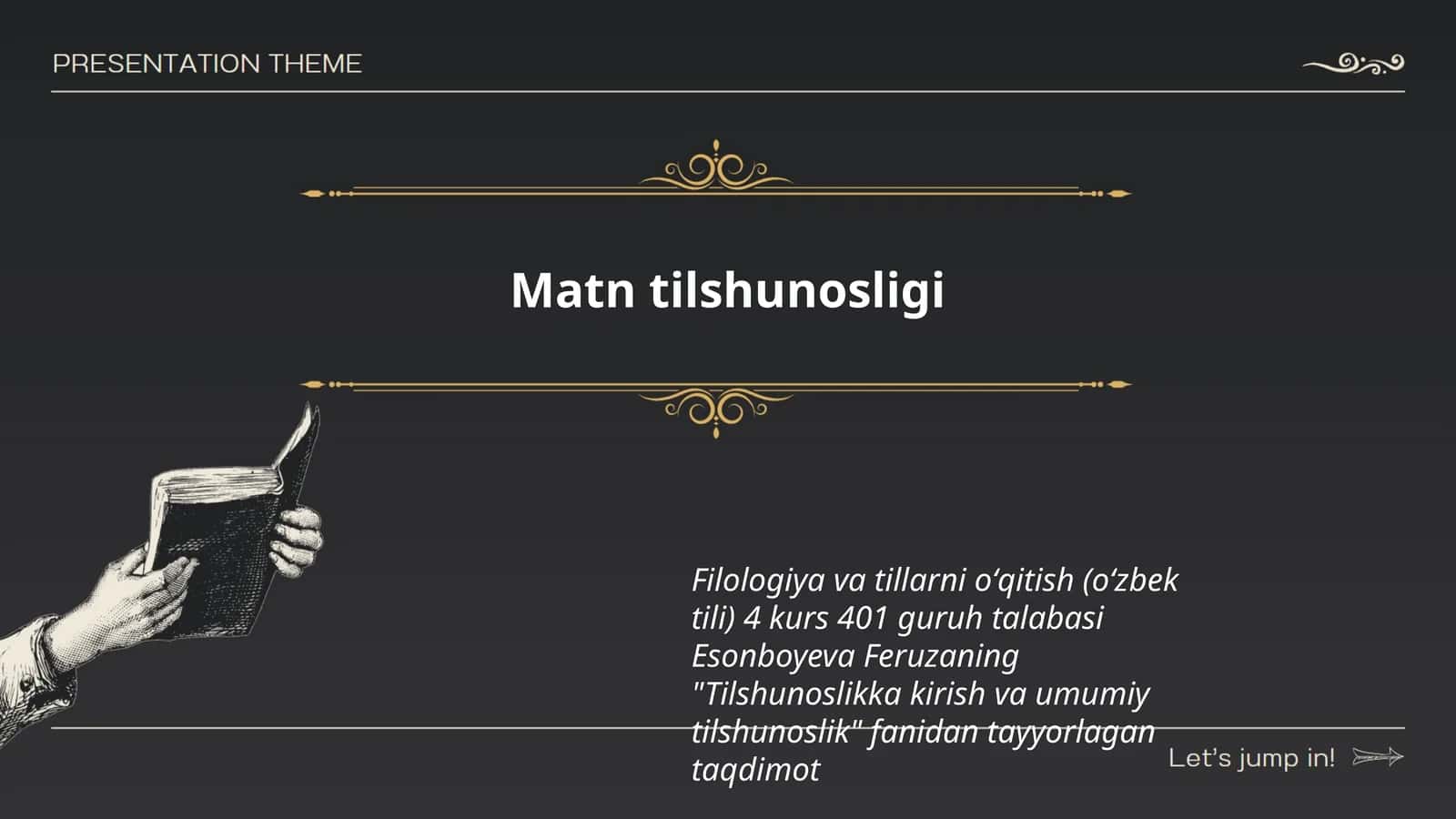 Tilshunoslikka kirish va umumiy tilshunoslik