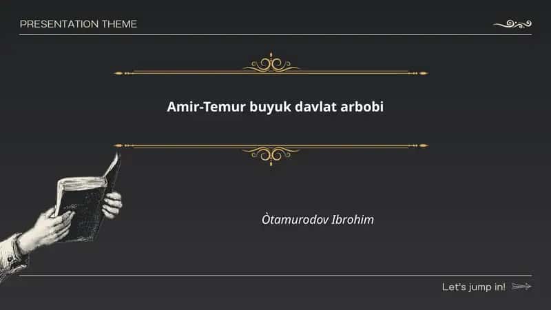 Amir-Temur buyuk davlat arbobi