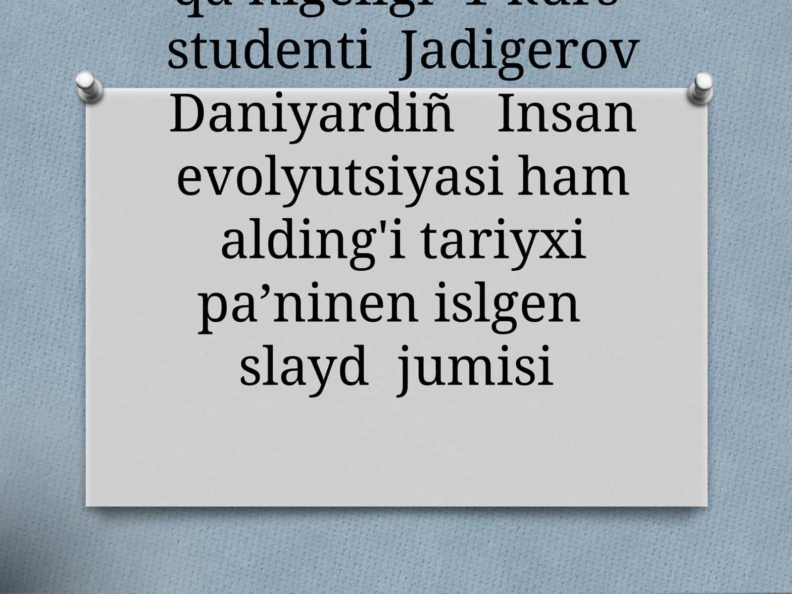 Insan evolyutsiyasi