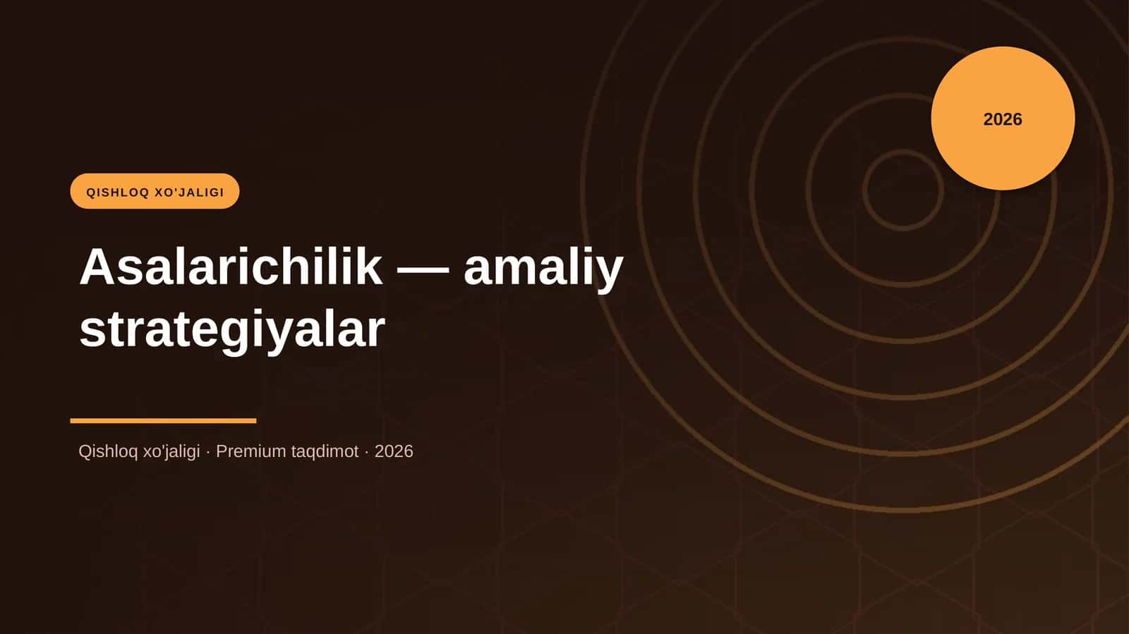 Asalarichilik — amaliy strategiyalar