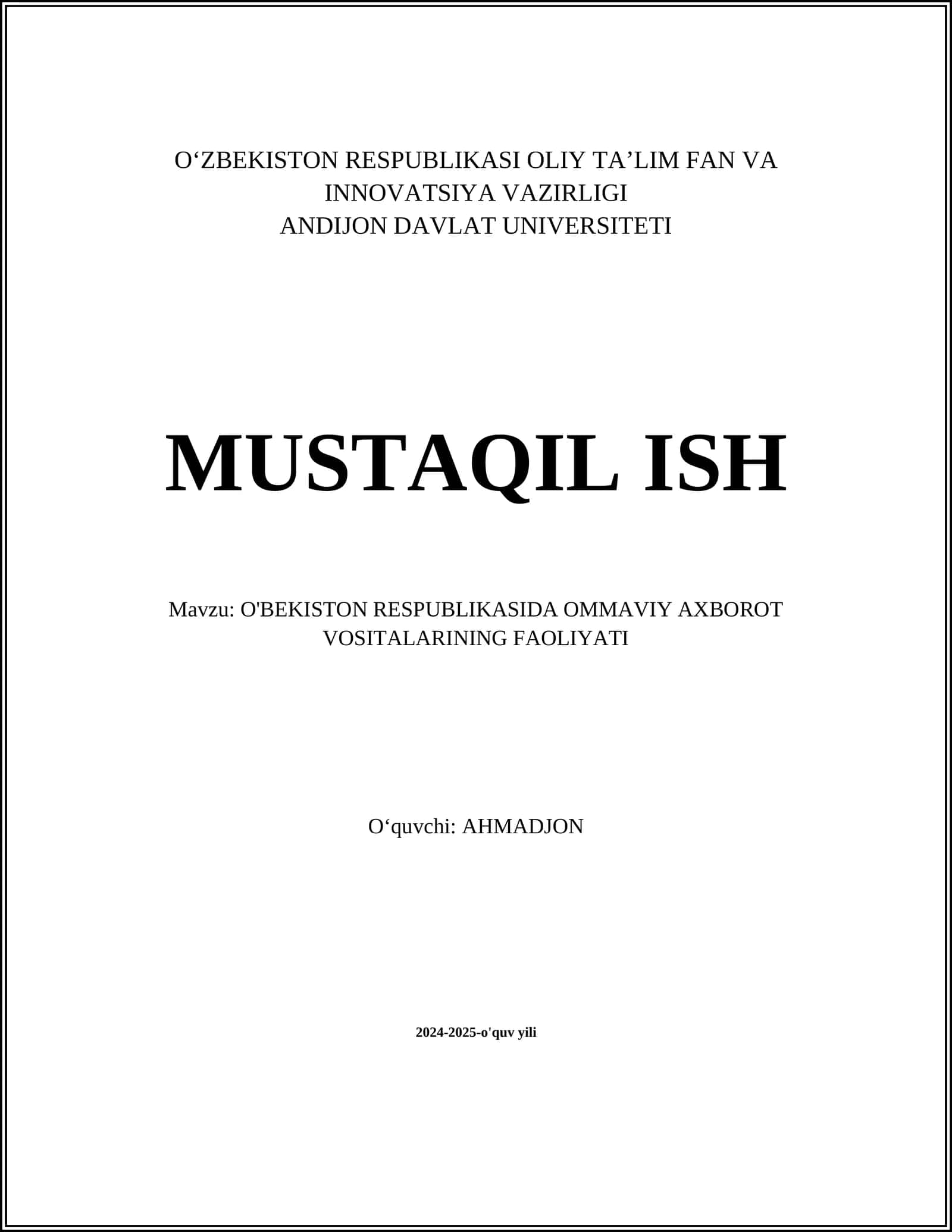 Ommaviy axborot vositalarining tarixi