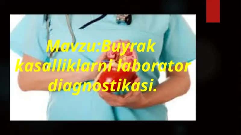 Buyrak kasalliklarni laborator diagnostikasi.