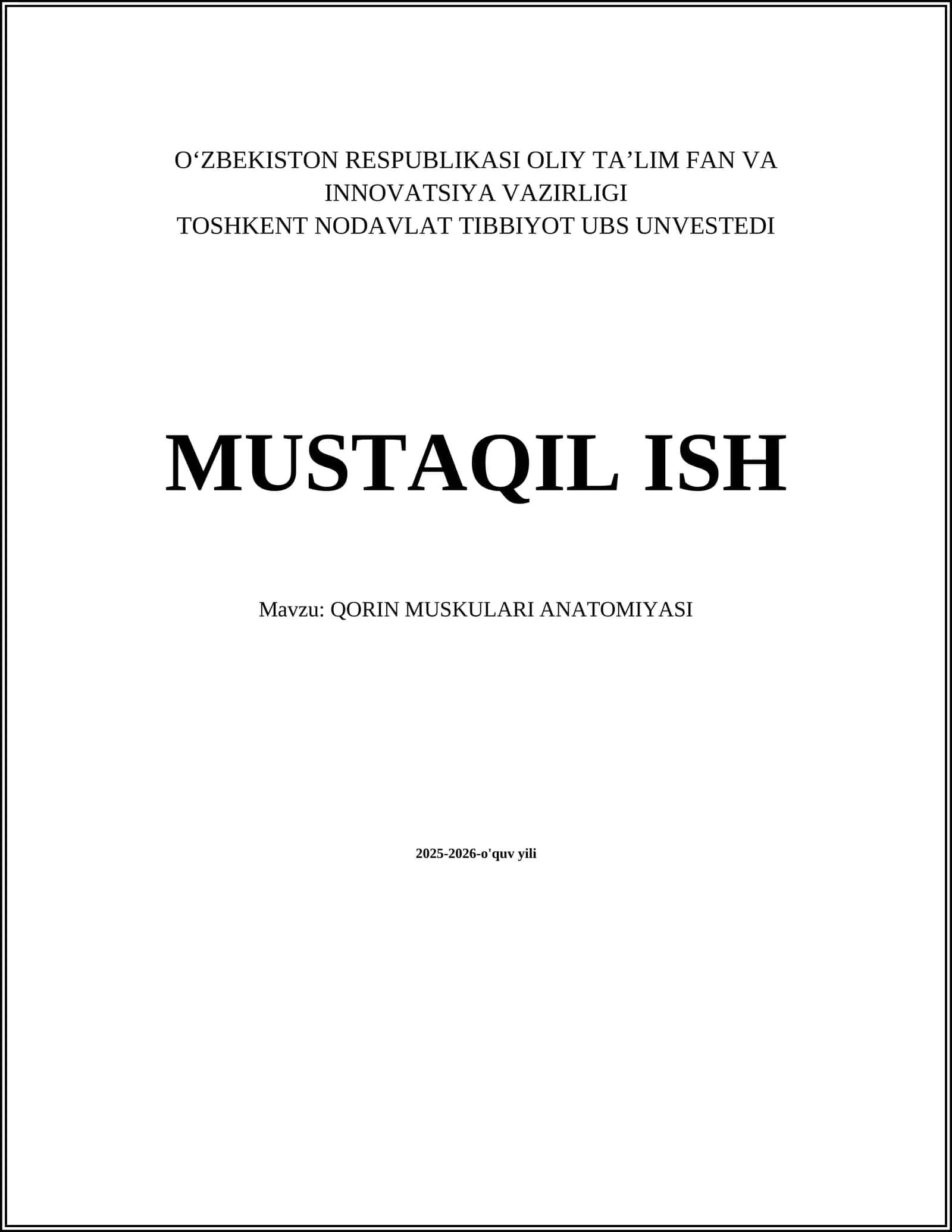 QORIN MUSKULARI ANATOMIYASI