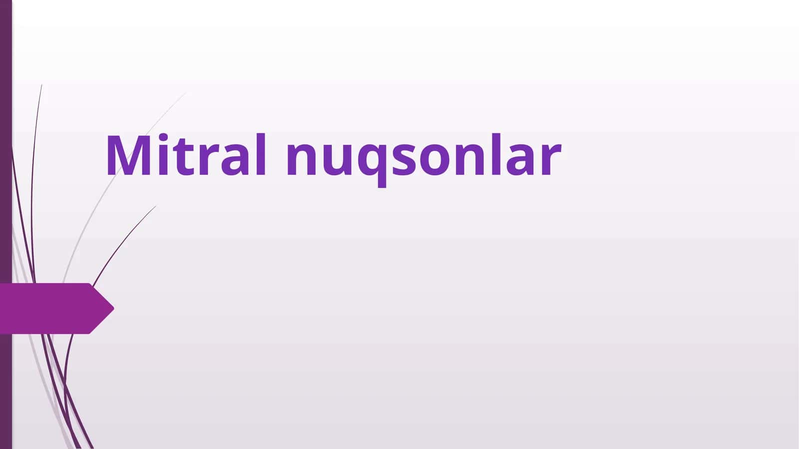 Mitralnuqsonlar