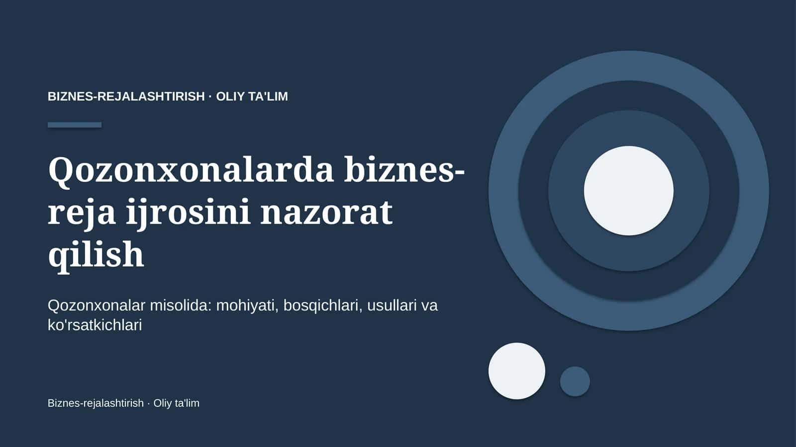 Qozonxonalarda biznes-reja ijrosini nazorat qilish