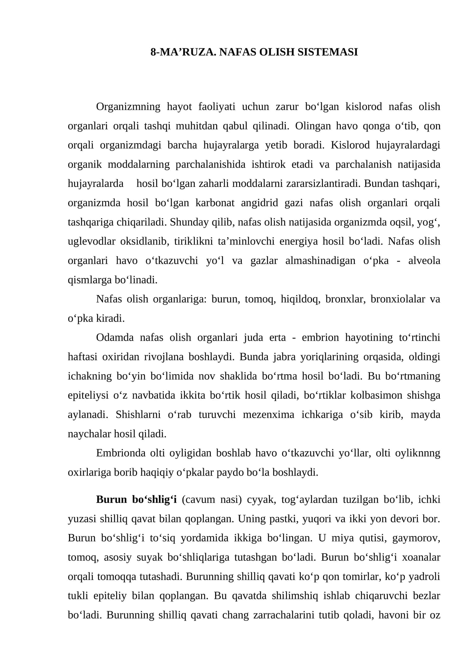 Nafas Olish Sistemi