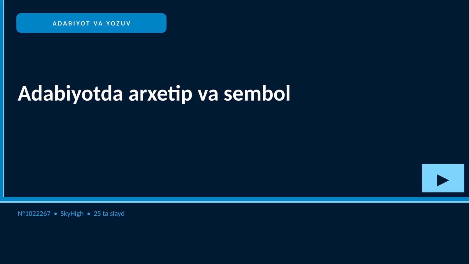 Adabiyotda arxetip va sembol