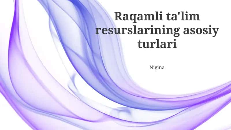 Interfaol Ta'lim Materiallari