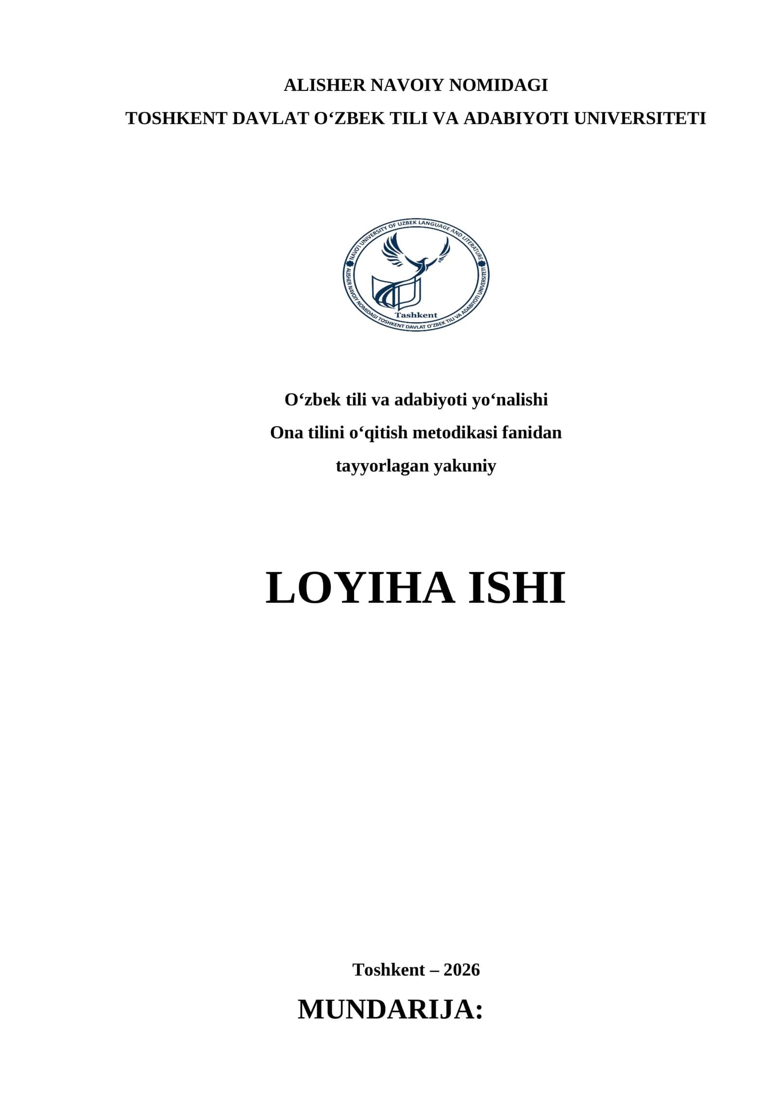 Ona tilini o‘qitish metodikasi