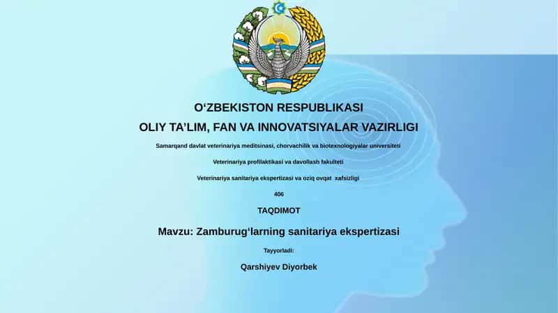 Zamburug‘larning sanitariya ekspertizasi