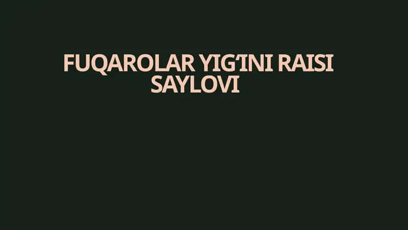 Fuqarolar yig'ini raisi saylovi