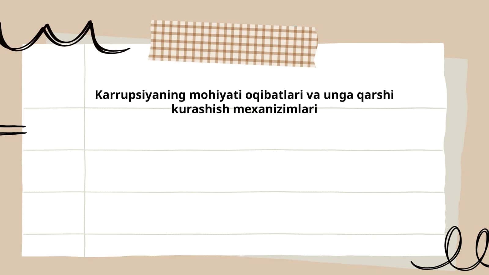 Karrupsiyaning mohiyati oqibatlari va unga qarshi kurashish mexanizimlari