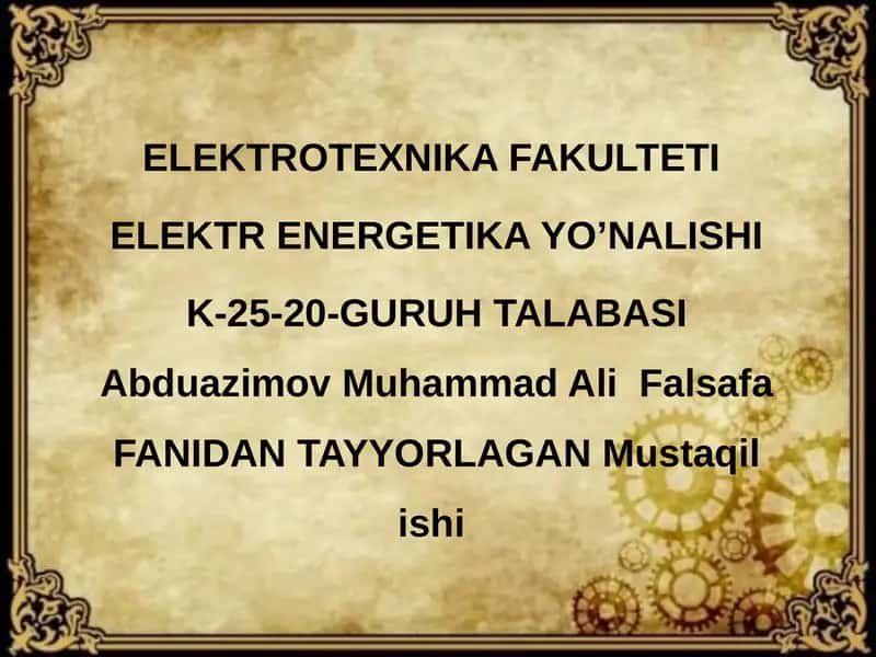 Falsafiy Dunyoqarash