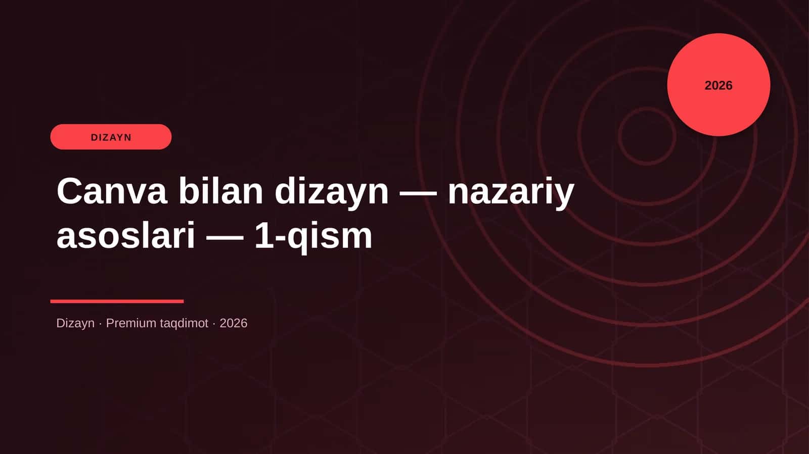 Canva bilan dizayn — nazariy asoslari — 1-qism