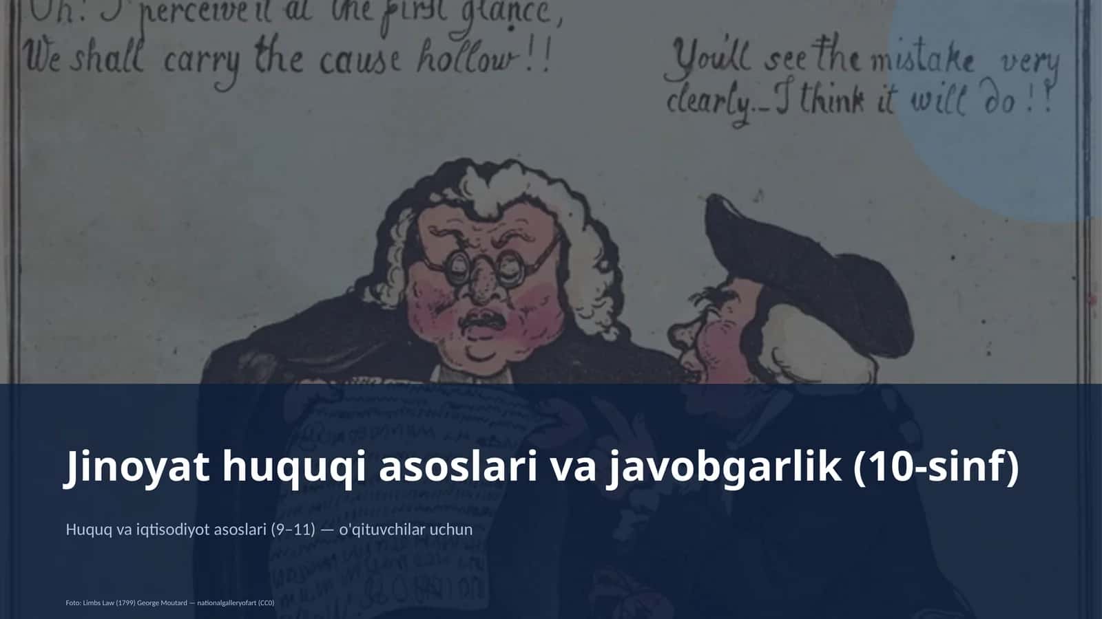 Jinoyat huquqi asoslari va javobgarlik (10-sinf)
