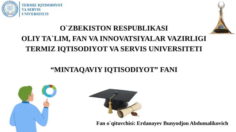 Mintaqalartabiiy-resurs salohiyati va ularning hududiy taraqqiyotda tutgan o‘rni