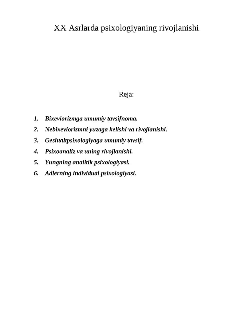 Bolani psixologik tarbiyalash