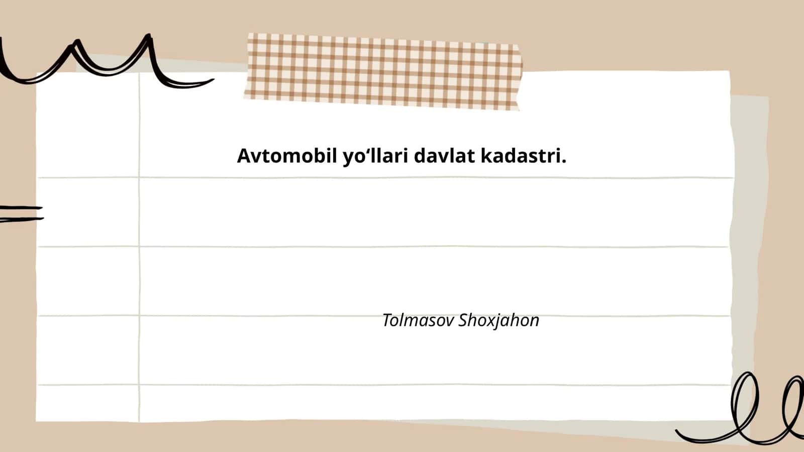 Avtomobil yo‘llari davlat kadastri