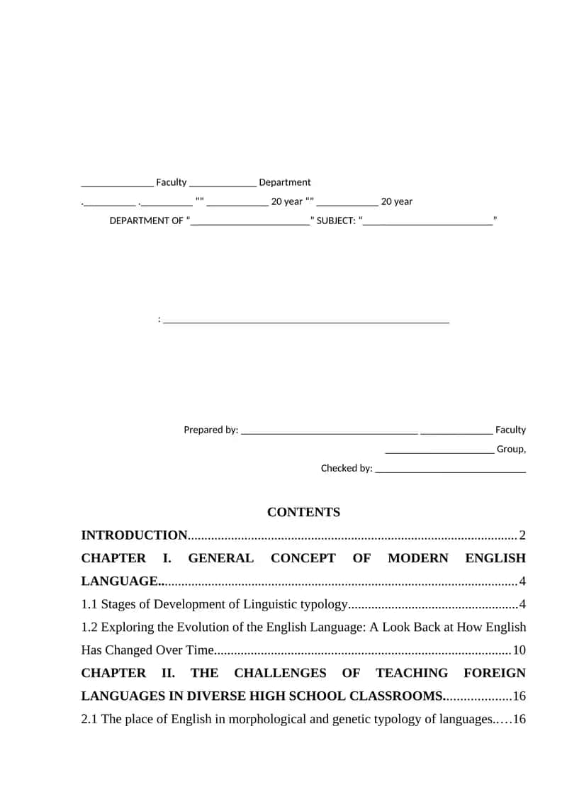 MODERN ENGLISH LANGUAGE EVOLUTION