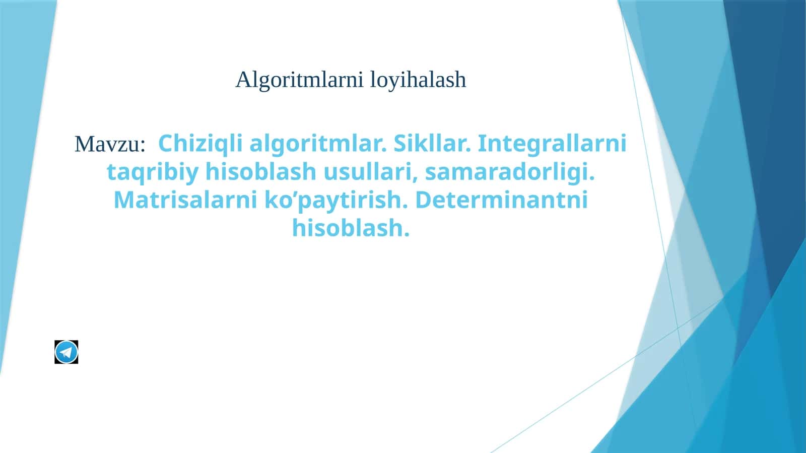 Algoritmlarniloyihalash