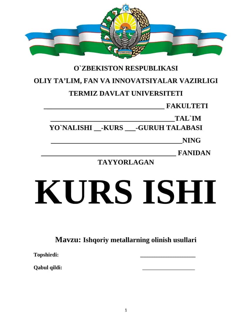 Ishqoriy metallarning olinish usullari