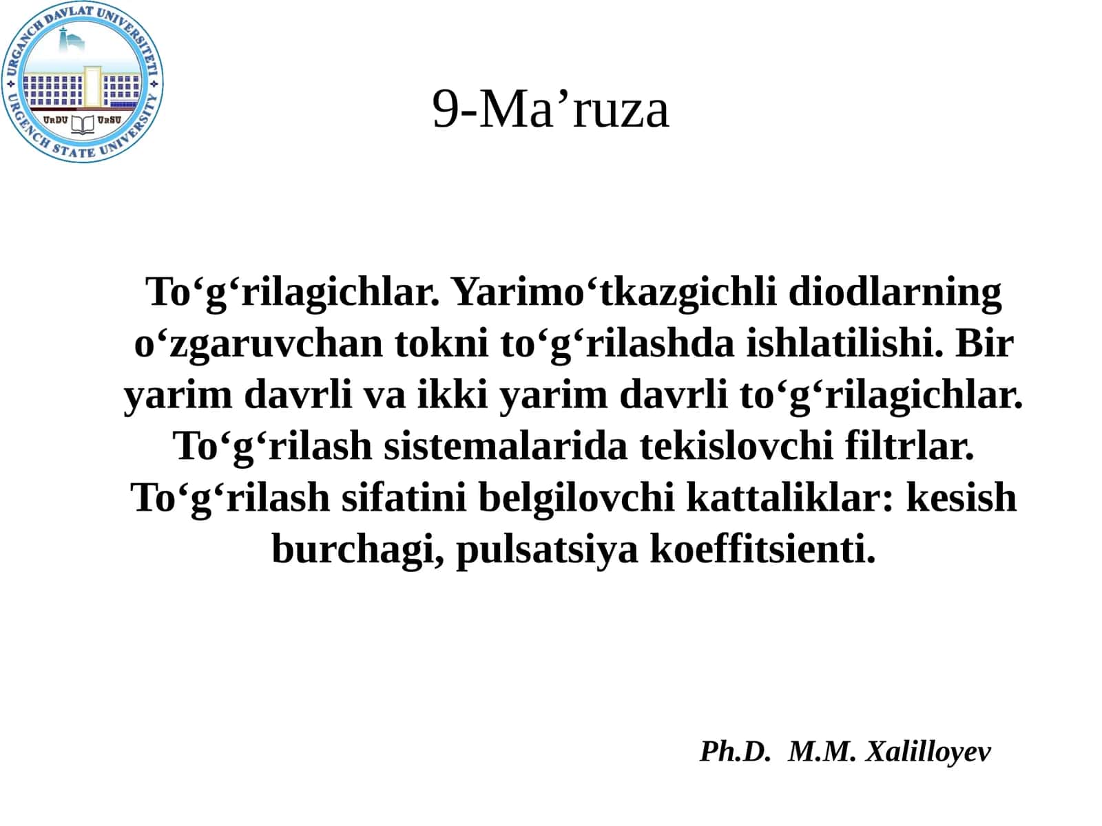 Radioelektronika asoslari