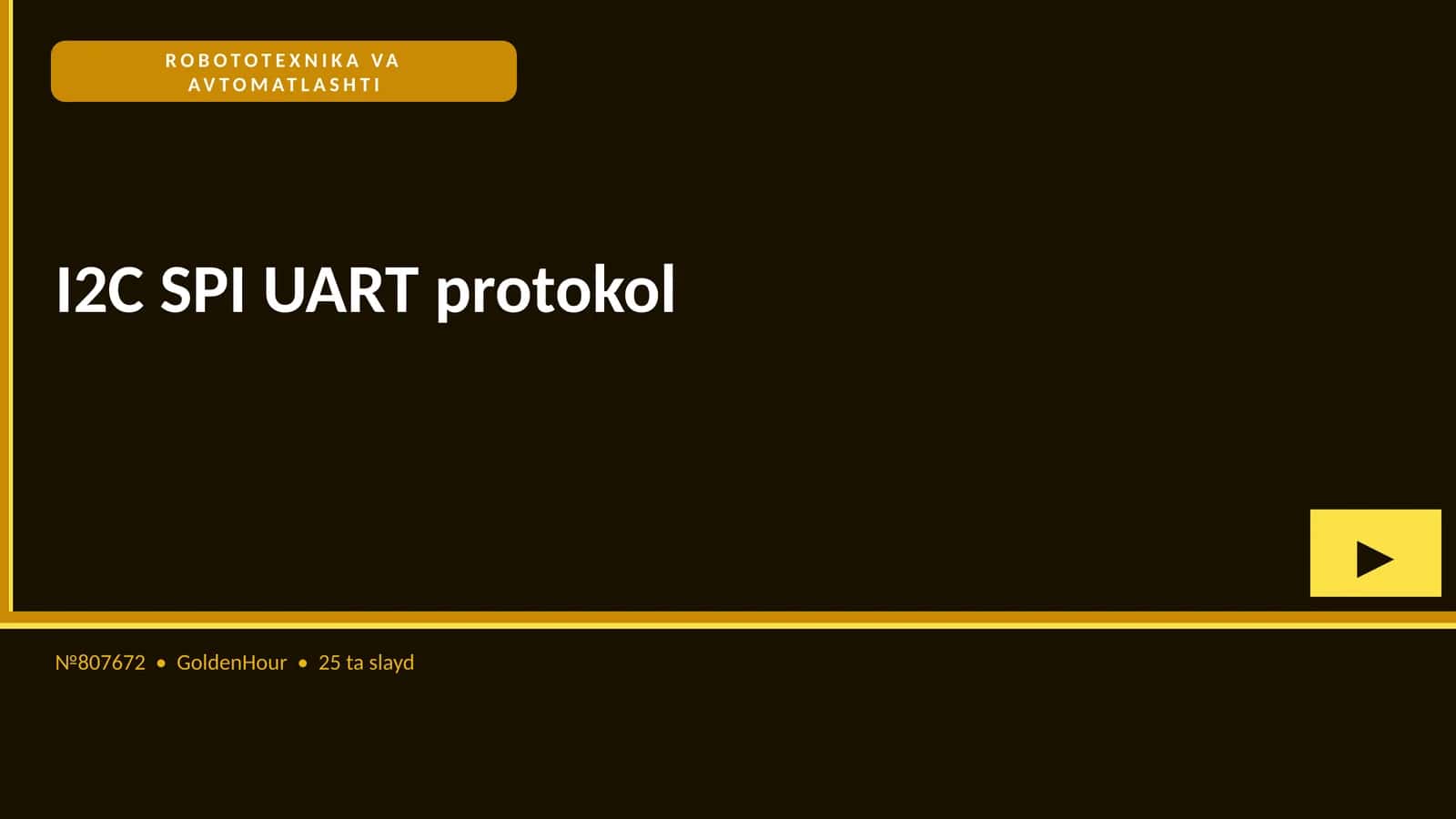 ROBOTOTEXNIKA VA AVTOMATLASHTI