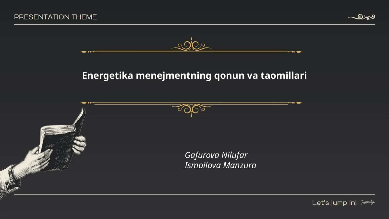 Energetika menejmentning qonun va taomillari