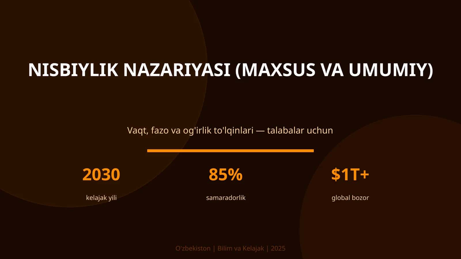 Nisbiylik Nazariyasi (Maxsus va Umumiy)