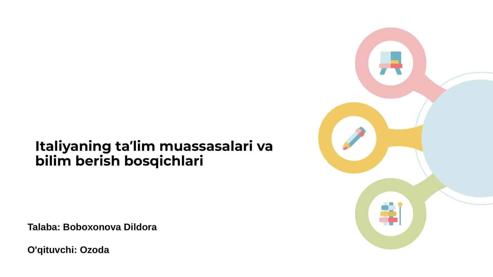 Italiyaning taʼlim muassasalari va bilim berish bosqichlari
