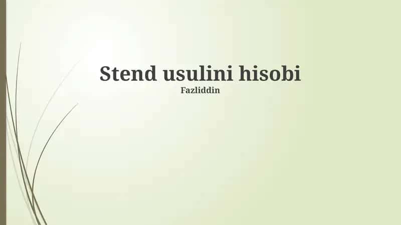 Kuch Mashqlar Usullarini Hisobga Olish