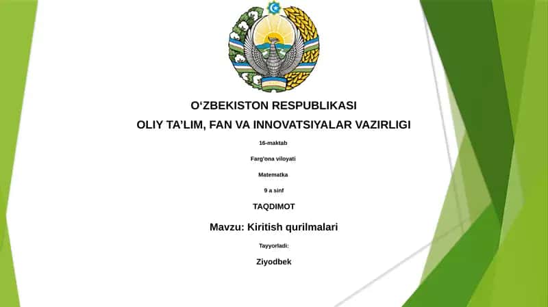 Kiritish qurilmalari