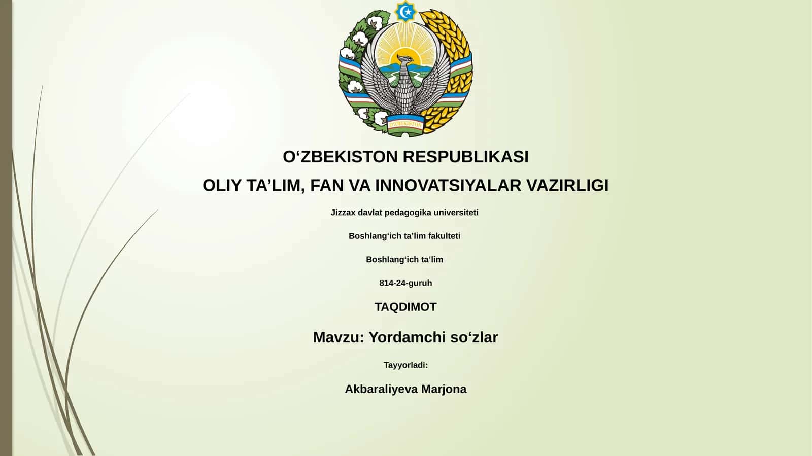 Yordamchi soʻzlar