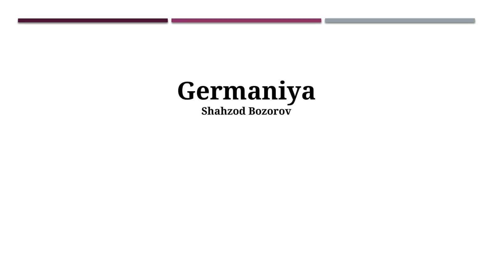 Germaniya tarixi