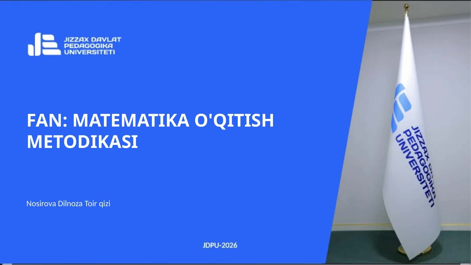 MATEMATIKA O'QITISH METODIKASI